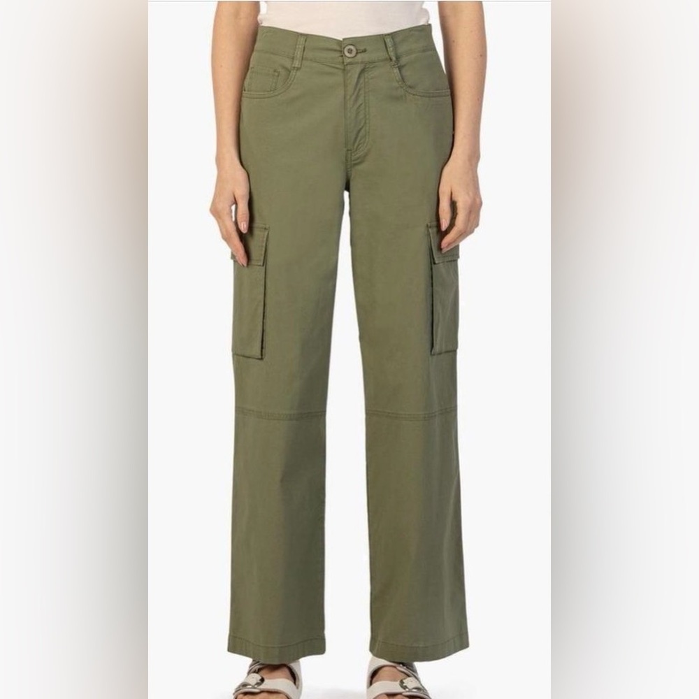 KUT from the Kloth Olive Green Wide Leg Cargo Pants Size 4